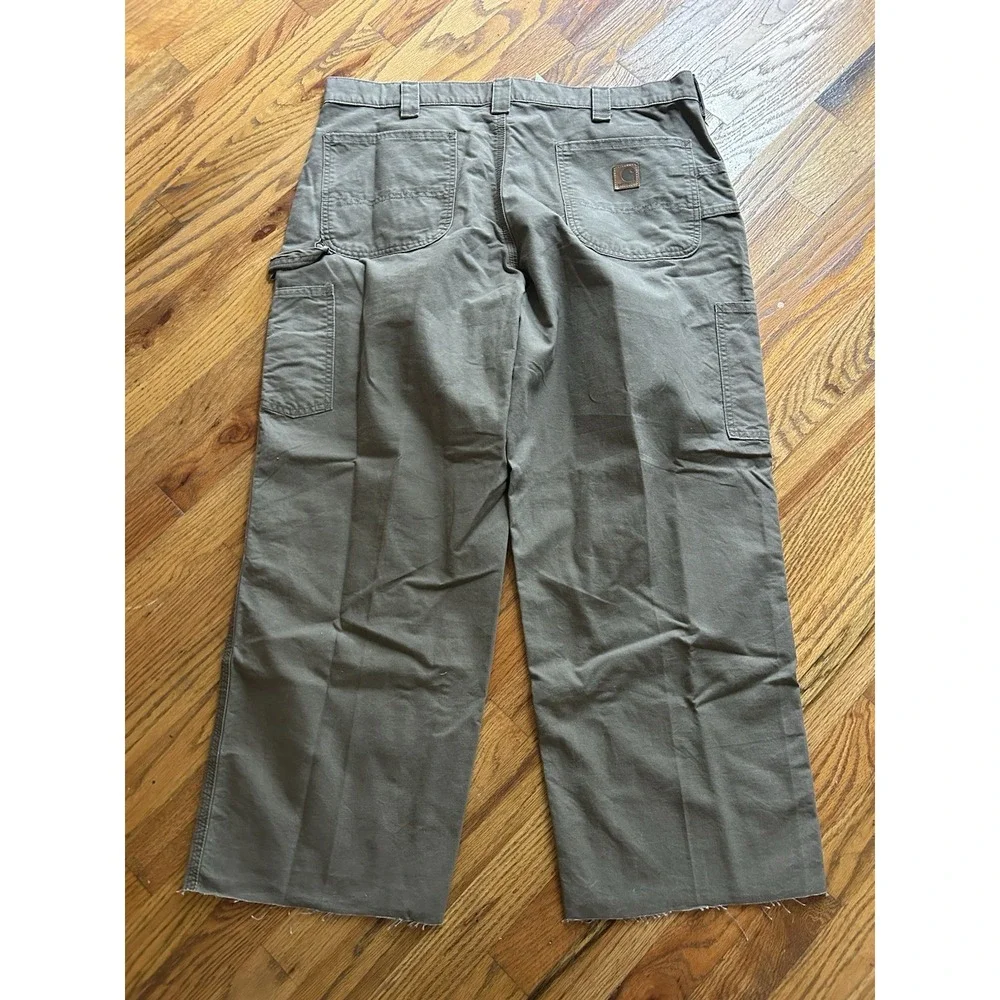 Carhartt Mens Original Dungaree Carpenter Pants Brown Size 40x26 B151-LBR *READ*